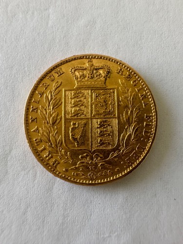 1866 Shield Gold Sovereign Die No 76