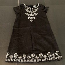 Gap Girls Emroidered Black Dress, Cap Sleeve Boho,  XXL (14-16)