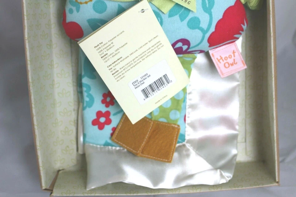 LOLLI LIVING HOOT OWL SOFTIE & SECURITY BLANKET SOFT DOLL TOY and BLANKIE SET - Image 4 of 4