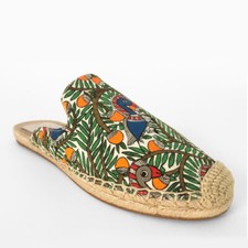 Tory Burch Print Canvas Mule Espadrille, Size 7