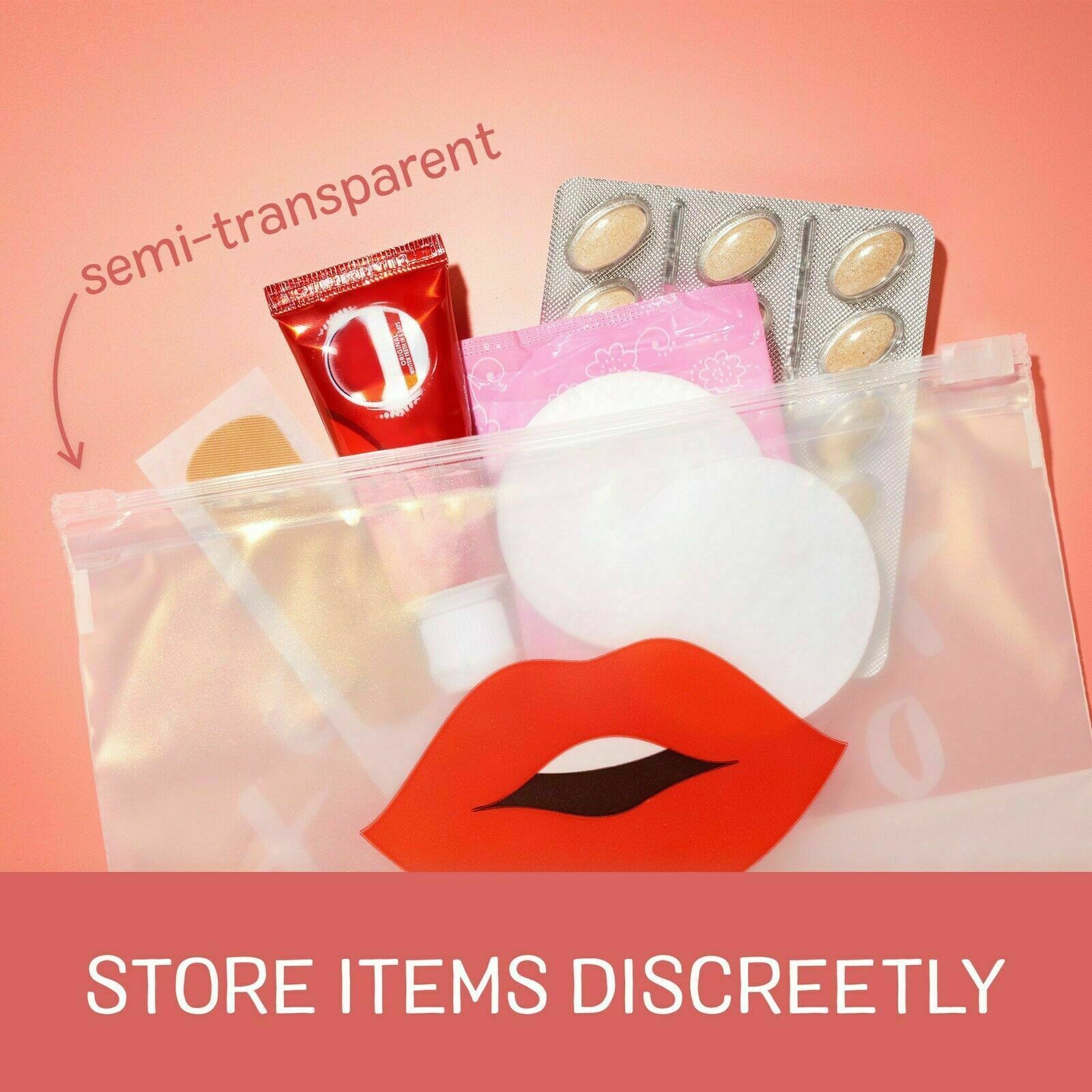 Ziploc Makeup and Accessory Bags, 15pack Brand New SHIPS WITH NO