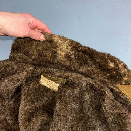 VTG WWII US NAVY USN N1 Deck Jacket Sz 38 Alpaca Stencil Work Coat Rare WW2 - Picture 6 of 24