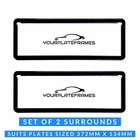 <!--F#f_0-->Number Plate Surrounds Frames Black Standard Pair Fits All Australian States<!--F/-->