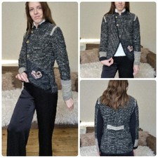 Designer Vintage Elisa Cavaletti Blazer Jacket Wool Women Size M 10 12 Crown