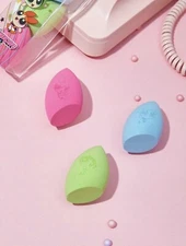 The Powerpuff Girls Makeup Sponge Cream Foundation Blender Sponge 3 Piece Set