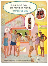 Hires Root Beer Ad Vintage 1950s Mid Century Wall Art Diner Kitchen Decor 1956