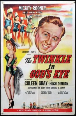 F173      TWINKLE IN GOD'S EYE 1sh '55 art of Mickey Rooney, sexy Coleen Gray