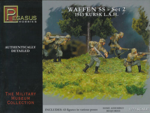 Pegasus Hobbies 1/72 WWII German Waffen SS -Set 2 1943 Kursk L.A.H. - Afbeelding 1 van 1