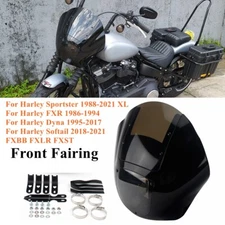 Front Headlight Fairing W/Windshield Mount Kit For Harley Dyna Sportster Softail