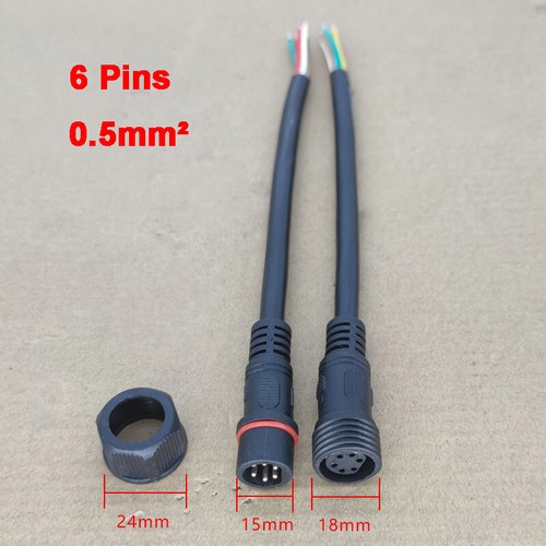 2/3/4/5/6/7/8 Pins Male Female Waterproof Cable Connector Plug Outdoor Rainproof - Picture 32 of 34