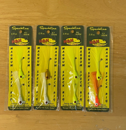 H & H Fishing Lure Magnum Speck Rig 1/8oz #1 Hook Lot Of 8 Packs | eBay