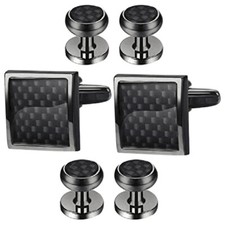 6PCS Cufflinks And Shirt Studs Set Cuff Links Tuxedo Accessories Men Gifts New