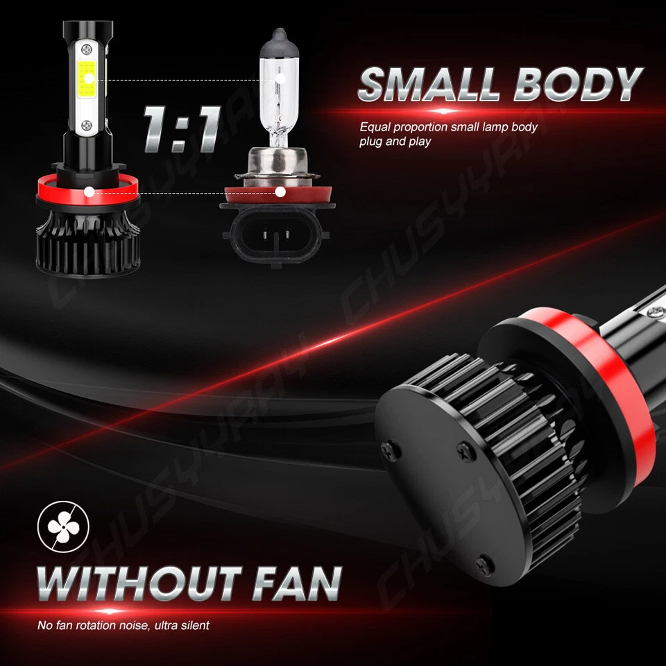 Combo de 8 faros LED haz alto/bajo + bombillas antiniebla para Ford Edge 2007-2010 Foto 3 de 4