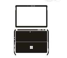 KH Special Laptop Leather Cover Skin Stickers Fit Microsoft surface go2