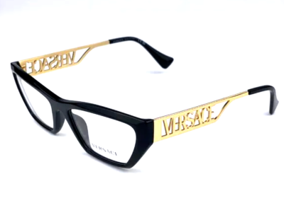 New VERSACE Cat Eye Eyeglasses MOD. 3327-U GB1 55-18 145  display picture 1