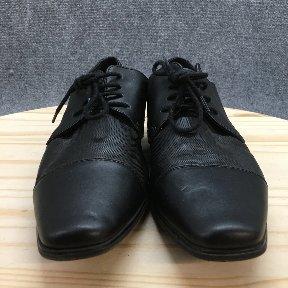 Calvin Klein Dress Shoes Mens 9 Bachman Oxford Black Faux Leather Casual Lace Up - Image 4 of 4
