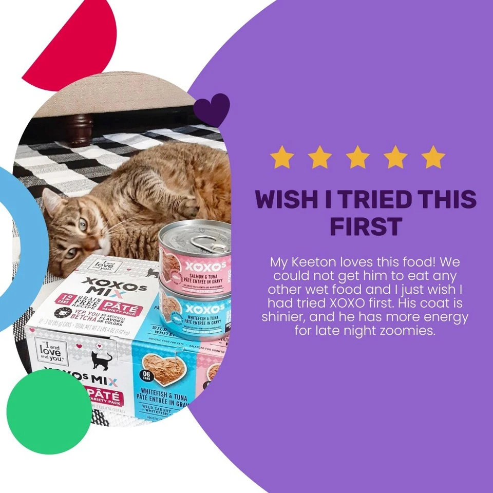 "I and love and you" XOXOs, Whitefish, and Tuna Pate' Canned Wet Cat Food - Image 4 of 4