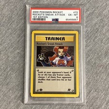 2000 Pokemon Team Rocket 72/82 Rocket's Sneak Attack 1st Edition PSA 6 EX-MT