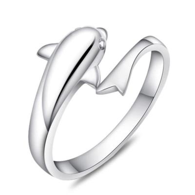 Dolphin Ring Sterling Silver 925 Head Tail Sea Life Jewellery Fashion Accessory