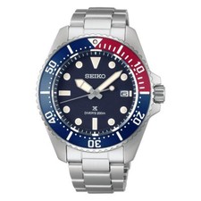 Seiko Prospex SBDJ061 Pepsi Sapphire 200m Diver Scuba Solar Stainless Watch Men