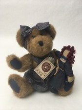 Vintage 90’s Boyd’s Bear 10” Plush Blue Dress And Hair Bow w/ a Doll