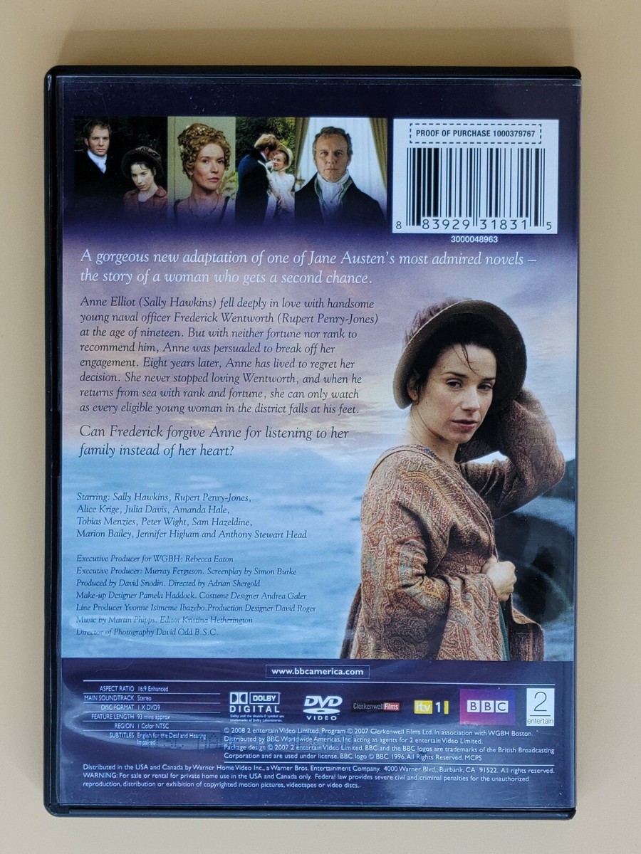 Jane Austen's Persuasion (DVD, 2008) BBC 1996 Film Sally Hawkins