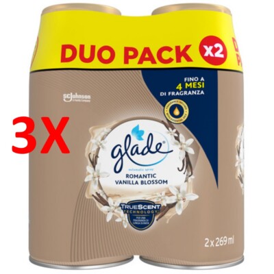 3 X Glade Automatic Spray Refill Vanilla Blossom 2 StÜck 269 Ml