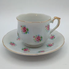 Vintage FTD China - Cup and Saucer Floral Made in Japan.