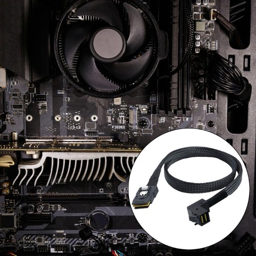 SFF 8087 to 90 Degree MiniSAS 8643 Internal Connection Cable for Hard Drives - Photo 6/10
