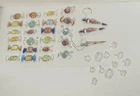 Lot of 23 Vintage Murano Style Hand Blown Art Glass Wrapped Candy Pieces 2-2.5in