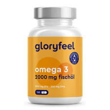 Omega 3 - Hochdosiert mit 2000mg Fischöl, 1000mg EPA & 500mg DHA - In TG-Form