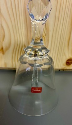 Rare Vintage Baccarat Matines Clear Crystal Bell Signed