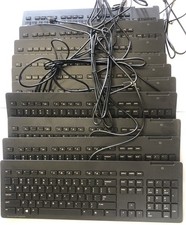 Lot of 10 HP USB Wired Slim Computer PC Keyboards w/CCID TPC-S001K 911502-001
