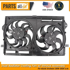 Fits Buick Envision 2016-2020 2.0L Dual Radiator Cooling Fan w/ Shroud Assembly