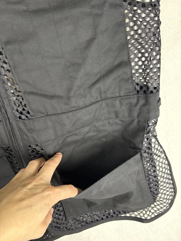 10X Mens XL Mesh Hunting Outdoor Vest Black Utility Pockets Lightweight USA Made - Image 4 of 4