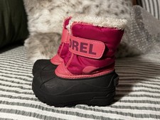 Sorel Kids Snow Command Size US8/UK7/EU25 Waterproof Boots Pink Insulated Warm