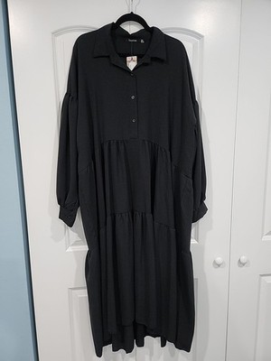 Boohoo Black Dress Size 14 NWT