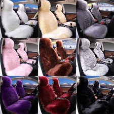 1PC Faux Sheepskin Fur Car Seat Cover Soft Warm Plush Full car Front seat Case