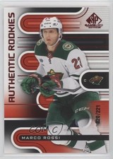 2022 Upper Deck SP Game Used Authentic Rookies Red 20/221 Marco Rossi #182 7m7