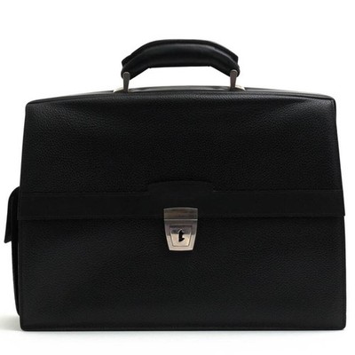Testoni bag briefcase business men's leather black