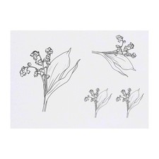 4 x 'Lily of the Valley' Temporary Tattoos / Transfers TO00058480 
