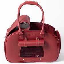 First-Class travel pet dog carrier bag (Red) - Chic Pet Bags