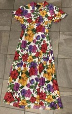 Vintage Carole Little Dress Size 8 Floral Cottage Modest Bohemian 1990 s USA