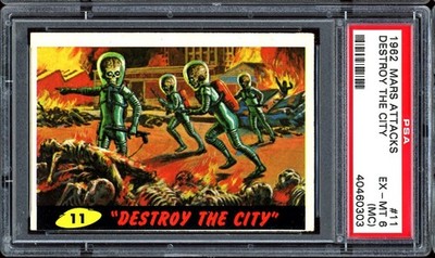 1962 Mars Attacks #11 Destroy The City PSA 6 (MC)