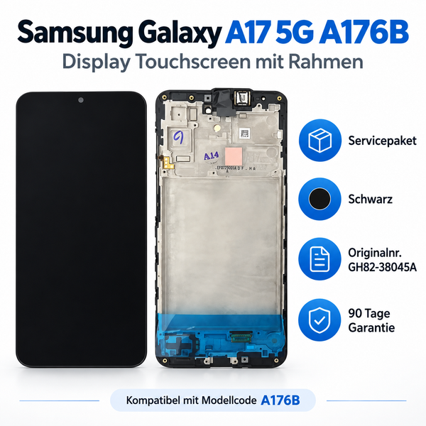 Samsung A17 5G A176B Original Super Amoled Display Mit Rahmen GH82-38045A-image