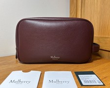 Mulberry Heritage Oxblood Small Classic Grain Leather Wash Case Toiletries Bag