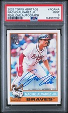 2025 TOPPS HERITAGE REAL ONE AUTOS #ROANA NACHO ALVAREZ JR. PSA 9