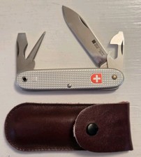 VTG Victorinox Soldier 1984 Swiss Army Knife - Zurich  & Leather Case