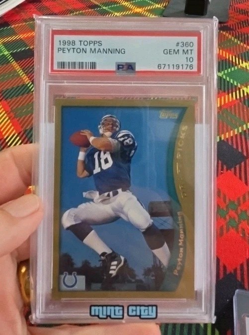 1998 Topps Peyton Manning #360 PSA 10  HOF MVP Colts Broncos RC
