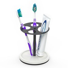 Toothbrush Holder Stand 5 Slots, Stainless Steel Tooth Brush Holder with Diat...